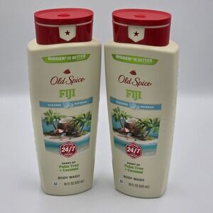 Old Spice Fiji with Palm Tree Body Wash for Men Palm Tree & Coconut 30oz (2 Pk)